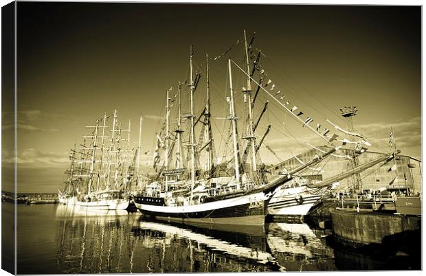 Tall Ships Canvas Print by Dave Hudspeth Landscape Photography