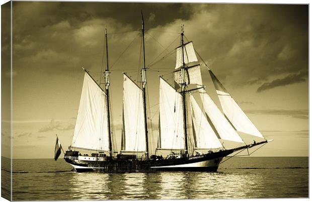 Tall Ship Canvas Print by Dave Hudspeth Landscape Photography
