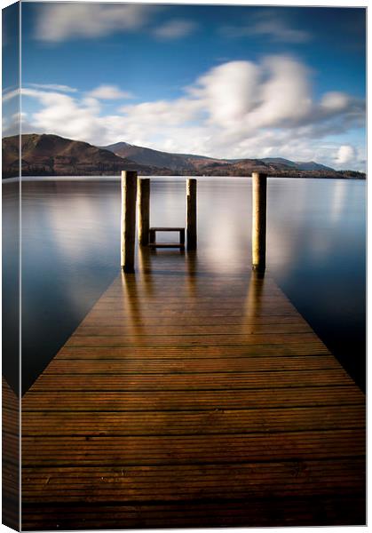 Jetty at Ashness, Cumbria Canvas Print by Dave Hudspeth Landscape Photography