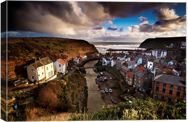 Staithes Canvas Print by Dave Hudspeth Landscape Photography