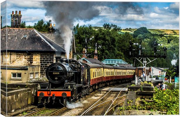 53809, Grosmont NYMR Canvas Print by Dave Hudspeth Landscape Photography