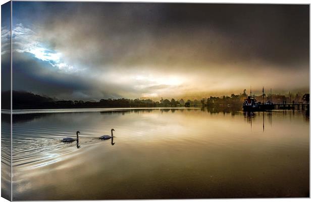 Ullswater Dawn, Cumbria Canvas Print by Dave Hudspeth Landscape Photography