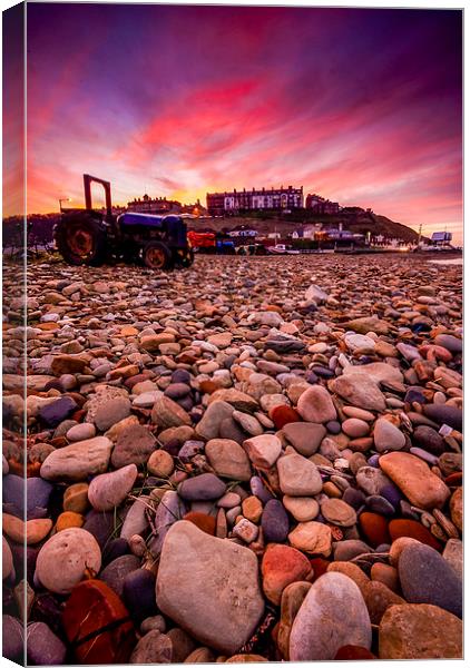 Saltburn Sunset Canvas Print by Dave Hudspeth Landscape Photography