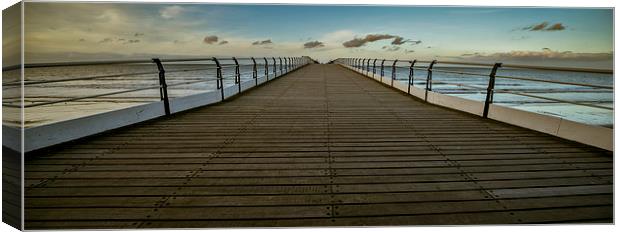  Saltburn Pier Panoramic Canvas Print by Dave Hudspeth Landscape Photography