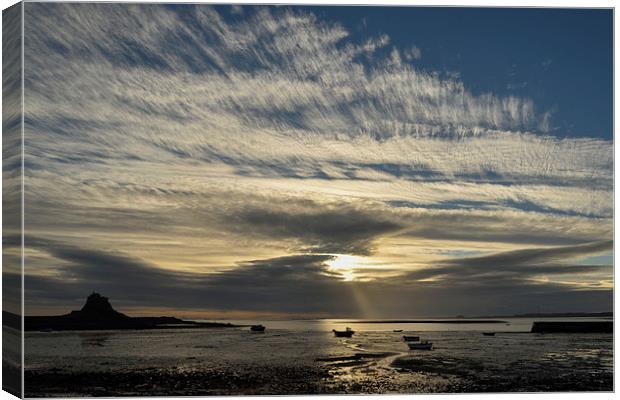  Holy Island Sunrise Canvas Print by Dave Hudspeth Landscape Photography