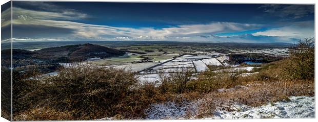  Sutton Bank Panoramic, the Finest View in England Canvas Print by Dave Hudspeth Landscape Photography