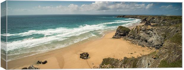 The Bedruthan Steps Canvas Print by Dave Hudspeth Landscape Photography