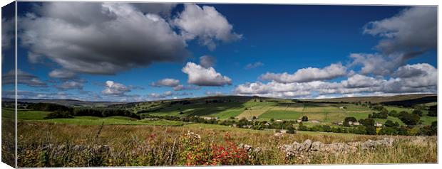 Upper Weardale Panoramic Canvas Print by Dave Hudspeth Landscape Photography