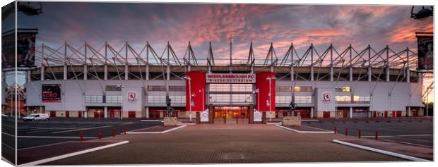 The Riverside Stadium, Middlesbrough Canvas Print by Dave Hudspeth Landscape Photography