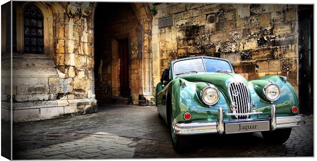 Jaguar classic car  Canvas Print by Jon Fixter