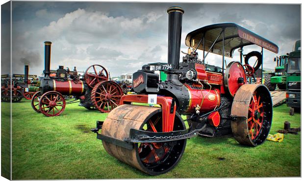 Old Steam Roller Canvas Print by Jon Fixter