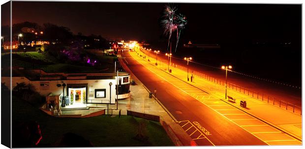 Cleethorpes Seafront at Night  Canvas Print by Jon Fixter