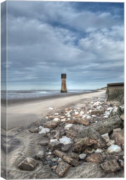 The Old water tower / spurn point Lighthouse Canvas Print by Jon Fixter