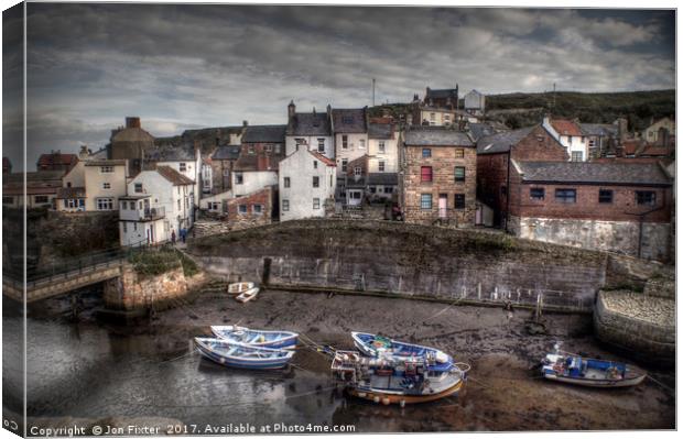 The Moorings  at Staithes North Yokshire  Canvas Print by Jon Fixter