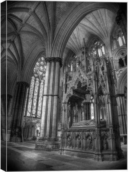 Lincoln Cathedral Internal Structure  Canvas Print by Jon Fixter
