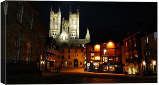 Lincoln Cathedral at Night Canvas Print by Jon Fixter
