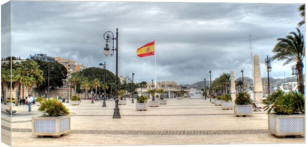 Cartagena walkway Canvas Print by Jon Fixter