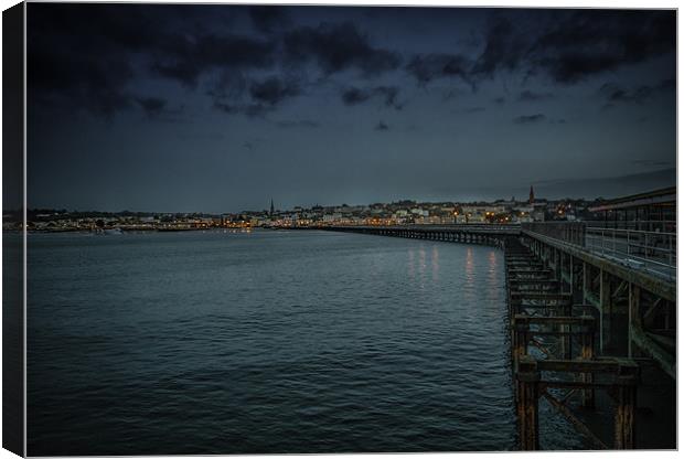 Dusk at the End of the Pier Canvas Print by Ian Johnston  LRPS