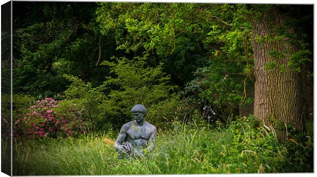 Statue Under the Tree Canvas Print by Ian Johnston  LRPS