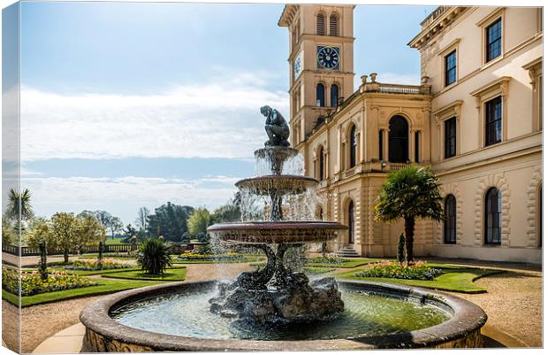 Osborne House Fountain Canvas Print by Ian Johnston  LRPS