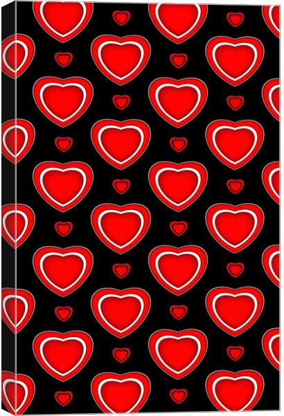 Valentine Black Canvas Print by iphone Heaven