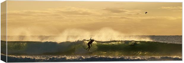 Golden Surf Moment Canvas Print by