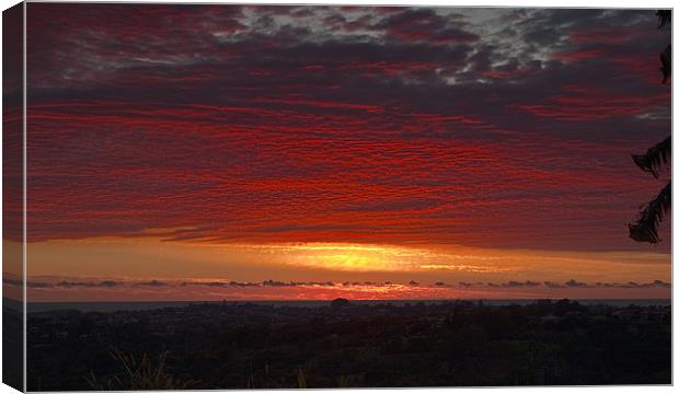 Red Sky at Morning Canvas Print by