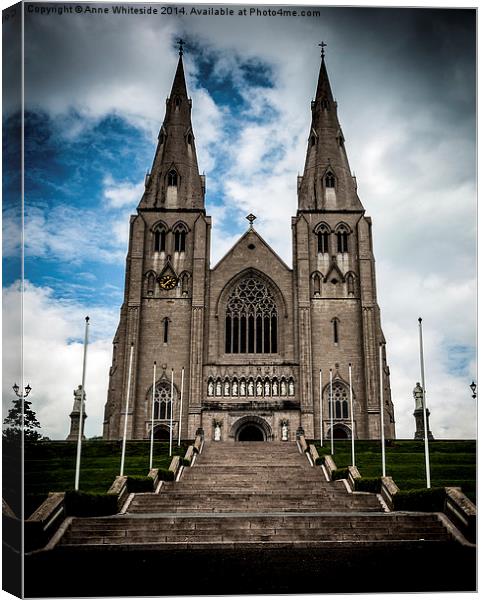  St Patrick's Cathedral Armagh Canvas Print by Anne Whiteside