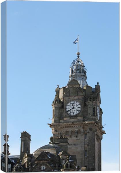 Balmoral Clock Tower Edinburgh Canvas Print by Sam Anderson