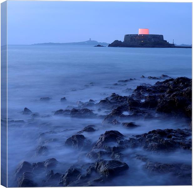 Misty Evening in Guernsey Canvas Print by Rob Smith