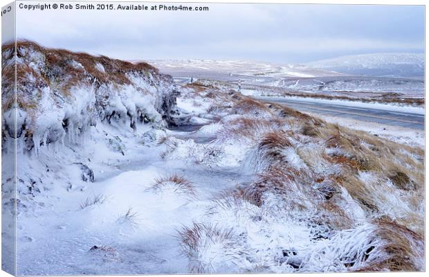  Upper Teesdale in Snow Canvas Print by Rob Smith