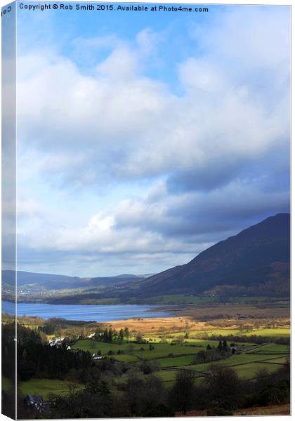  Lake Bassenthwaite in the Lake District, UK Canvas Print by Rob Smith