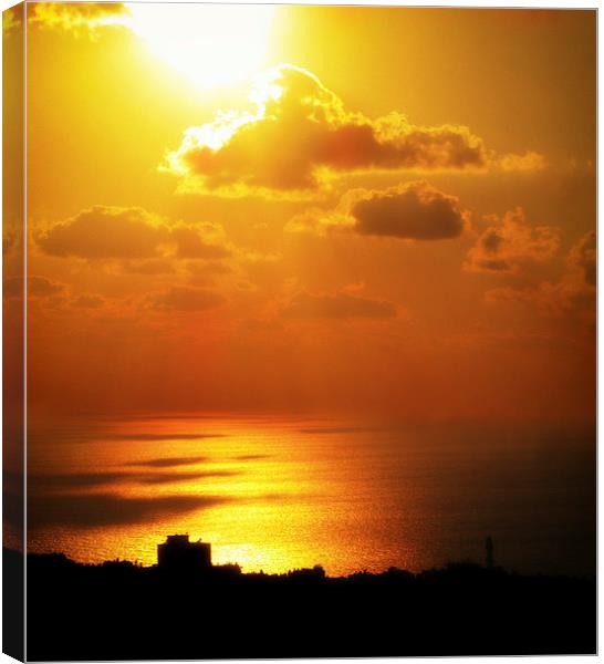 Haifa Sunset Canvas Print by Mary Lane