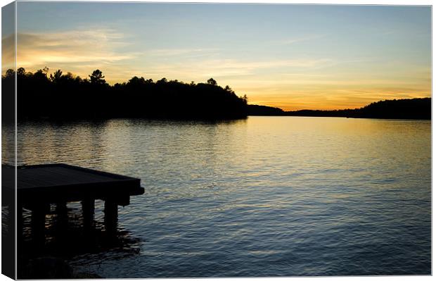 Cottage Sunset Canvas Print by Mary Lane