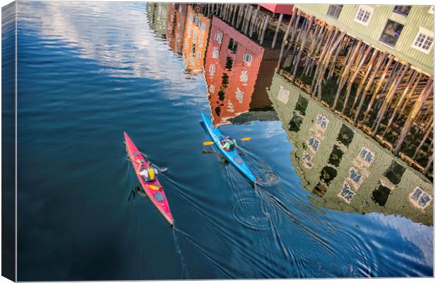 Kayaks Canvas Print by Mary Lane