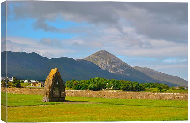Croagh Patrick in Co Mayo Canvas Print by Kim McDonell