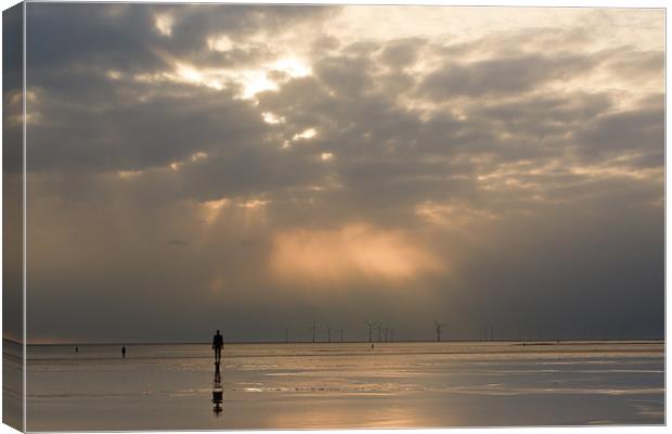 Light From Crosby Beach Skies Canvas Print by Phillip Orr