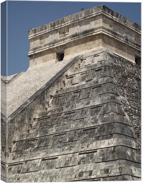 Chichen Itza Pyramid, Yucatan Canvas Print by Debbie Johnstone Bran