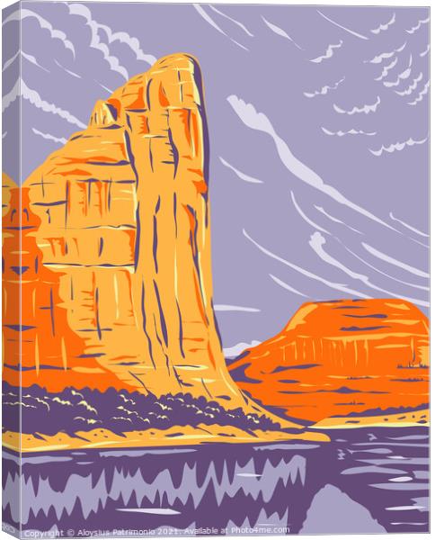 Dinosaur National Monument on the Uinta Mountains Between Colorado and Utah WPA Poster Art Canvas Print by Aloysius Patrimonio