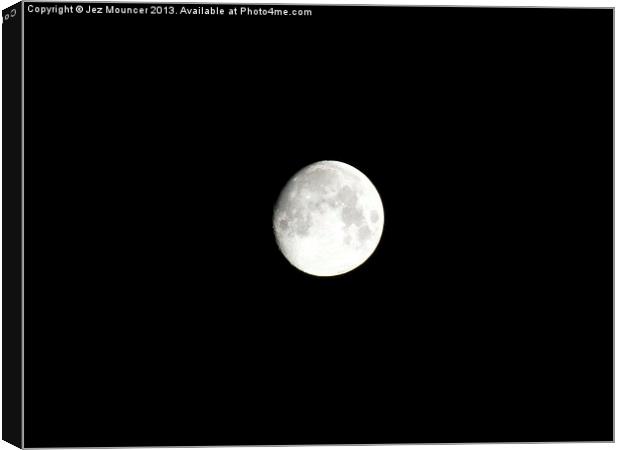 Waxing Gibbous Moon Canvas Print by Jez Mouncer
