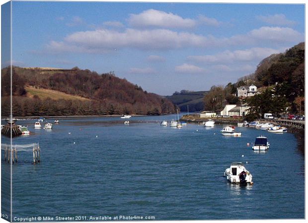 Looe River Canvas Print by Mike Streeter