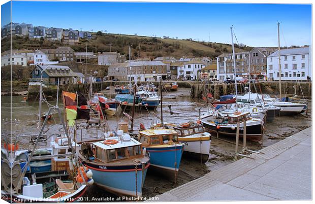 Mevagissey Harbour Canvas Print by Mike Streeter