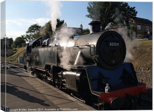 Steam at Swanage Canvas Print by Mike Streeter