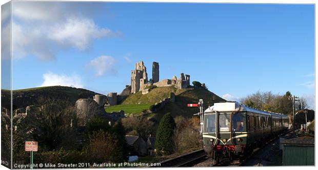 Heritage DMU at Corfe Canvas Print by Mike Streeter