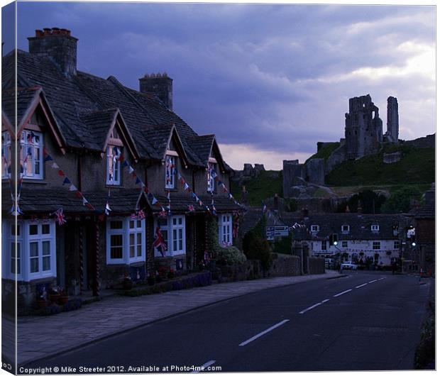 Jubilee at Corfe Castle Canvas Print by Mike Streeter