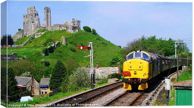 Diesel Into Corfe Canvas Print by Mike Streeter