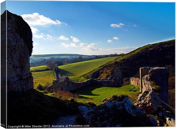 Looking Across Purbeck 3 Canvas Print by Mike Streeter