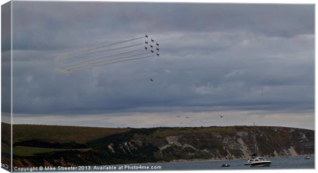 The  Red Arrows 4 Canvas Print by Mike Streeter