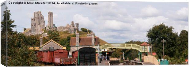  Corfe Castle Station Canvas Print by Mike Streeter