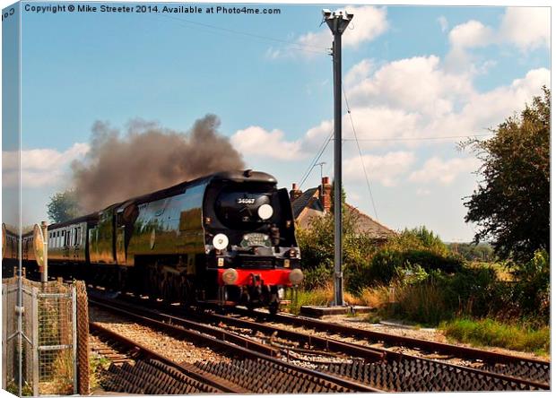  Dorset Coast Express Canvas Print by Mike Streeter